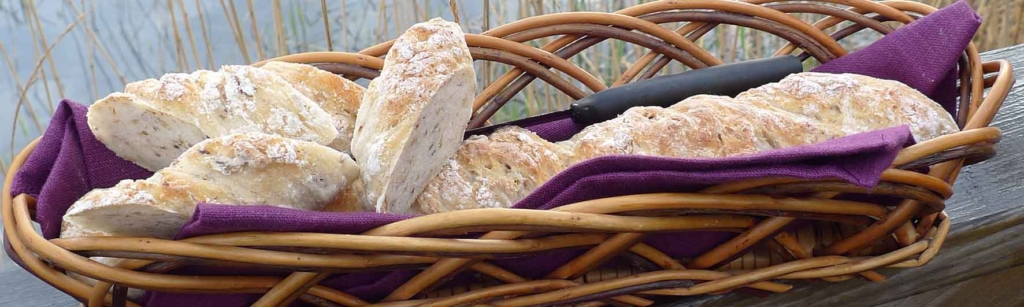 glutenfritt bröd i korg